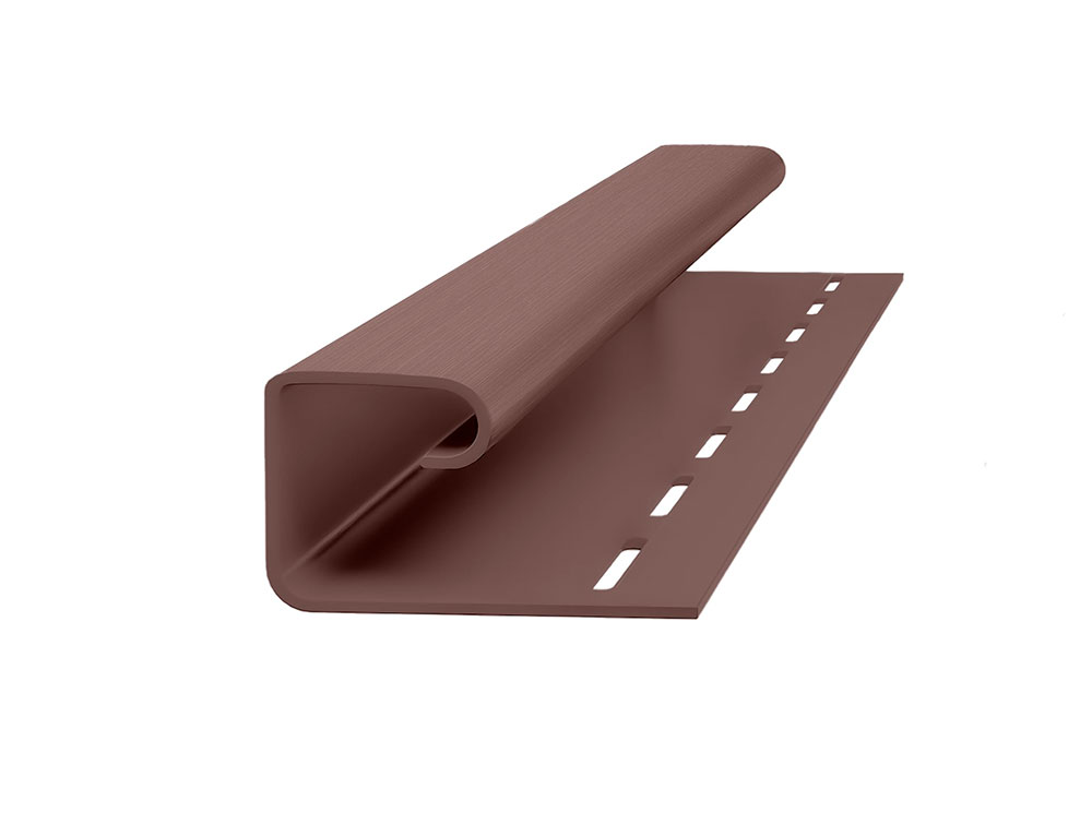 J-планка (j-trim) каштан (коричневая), бруния (графит)  3,0 м